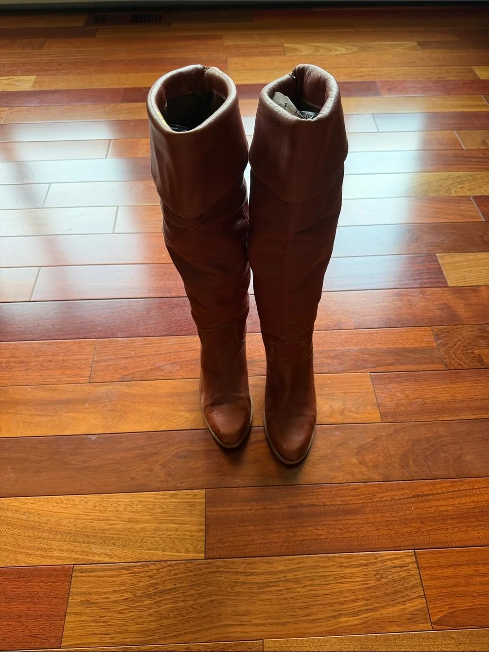 The Wild Pair Leather Riding Boots Over the Knee Cuff Cowgirl Western Bohemian